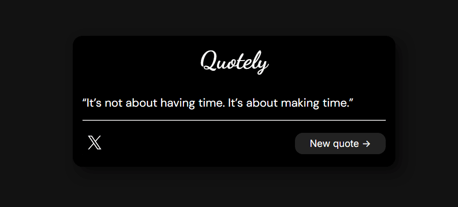 Quotely: Quote Generating App